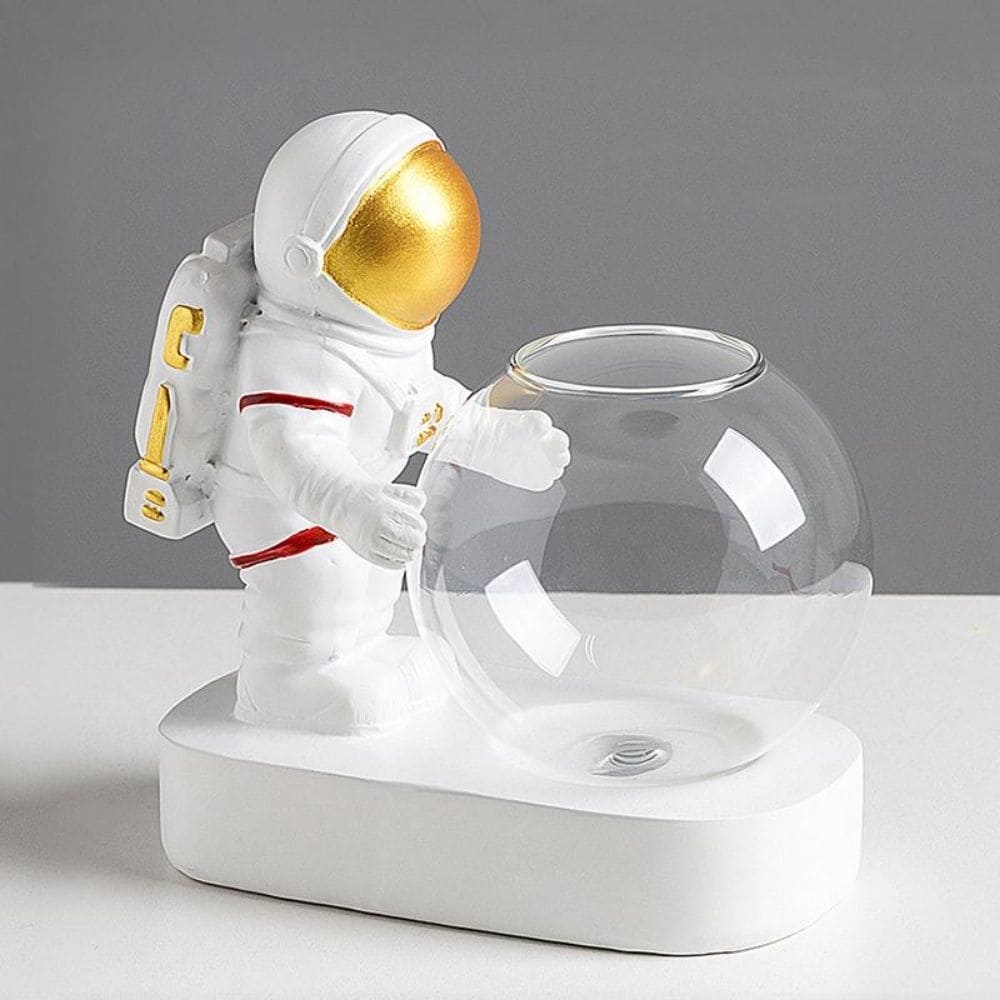 Vase Figurine Astronaute Doré