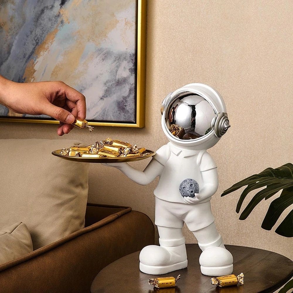 Figurine Vide-Poches Astronaute Visière Argentée